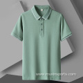 Thin Cotton Men's Short-sleeved T-shirt Lapel